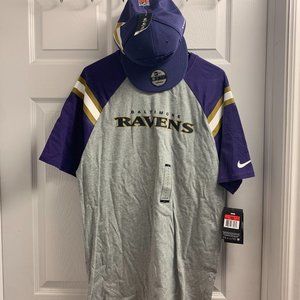 Baltimore ravens shirt/hat combo